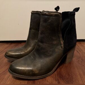 Diba True Later On Leather and Suede Ankle Booties - Size 9